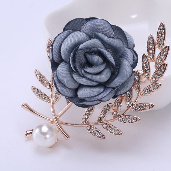 Fabric Flower Lady Temperamental Pin Sweater Coat Cardigan Women's Corsage Clothing Accessories - Image 2