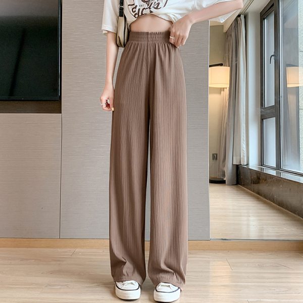 Loose Straight Casual Ice Silk Wide-leg Pants Women - Image 9