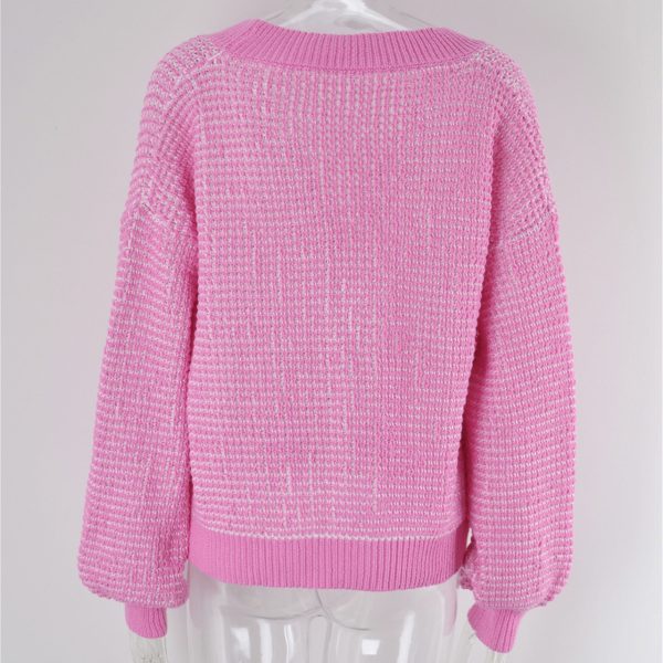 Knitwear Plus Size Button Sweater Short - Image 5