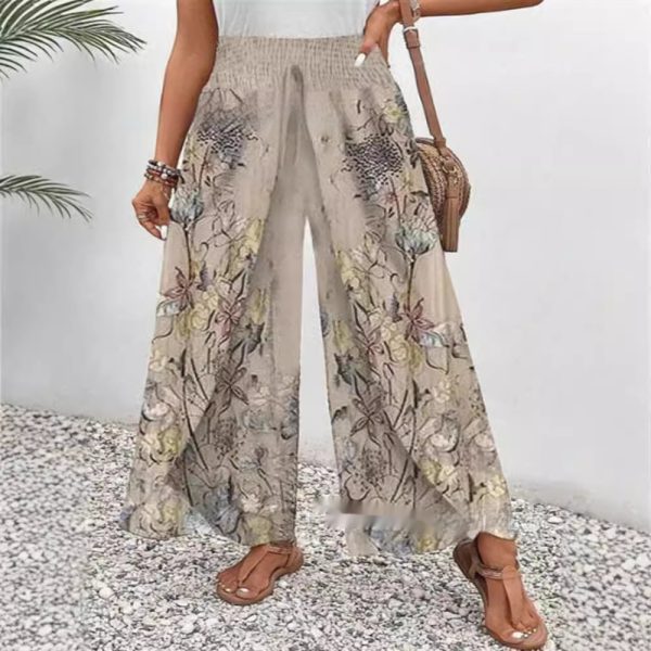 European And American Fashion Positioning Printed Casual Loose Wide-leg Pants - Image 4