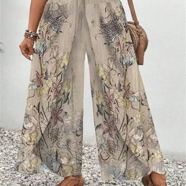 European And American Fashion Positioning Printed Casual Loose Wide-leg Pants - Image 3