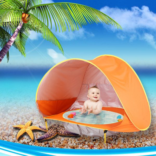 Baby Beach Tent Portable Shade Pool UV Protection Sun Shelter For Infant Outdoor Toys Child Swimming Pool Play House Tent Toys - Image 2