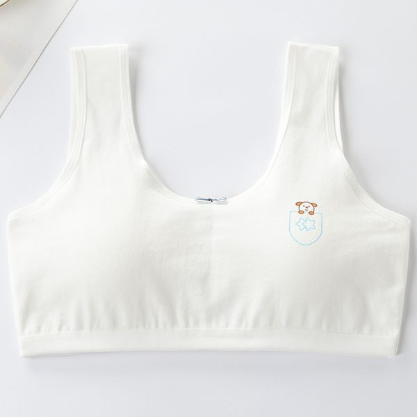 Primary Student Vest Female Junior High  Girl High School  Underwear Pure Cotton Bra - Image 3