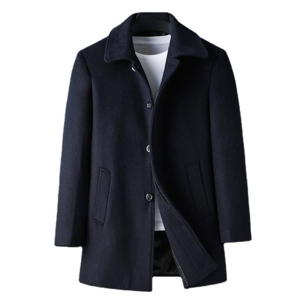 Trench Coat Mid-length Long Sleeve Lapel Korean Style Casual Jacket - Image 5