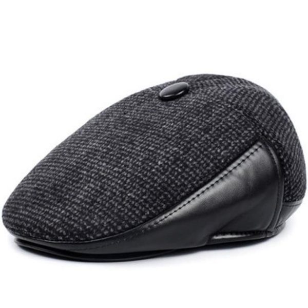 Men's Fashion Casual Winter Warm Peaked Cap - Image 2