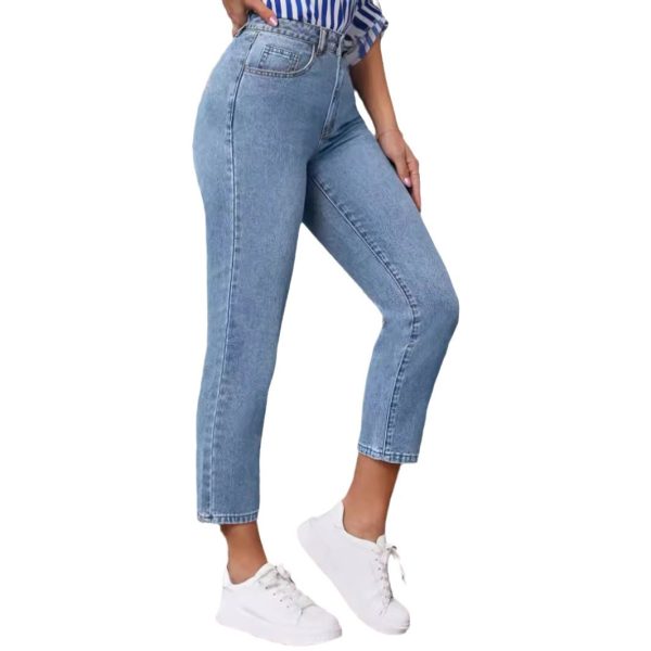 Retro High Waist Stretch Skinny Jeans For Women - Image 2