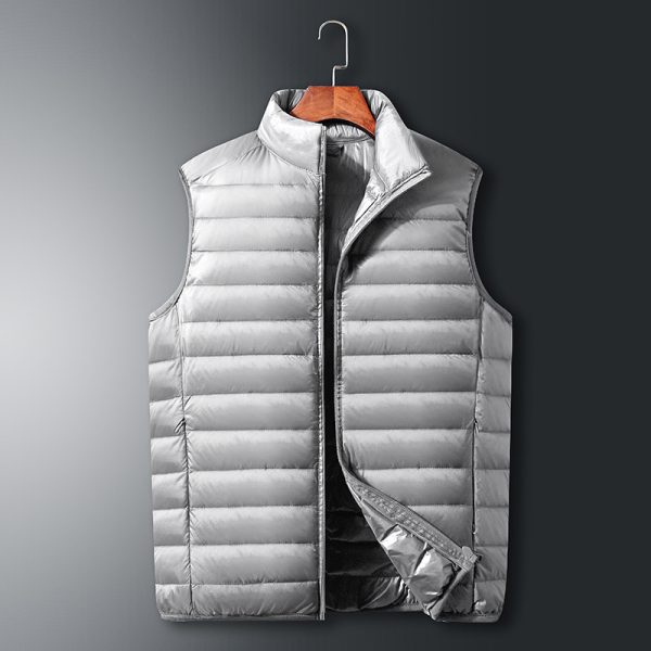 Men's And Women's Vest Coat Short Light Vest Stand Collar Top - Image 7