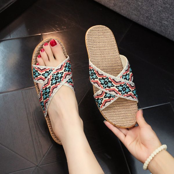 Couple Non-slip Cotton Linen Eva Soft Bottom Fashion Japan And South Korea Sandals - Image 5