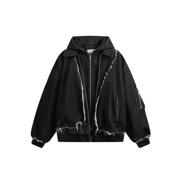 American Retro Washing Heavy Industry Stitching Hooded Jacket Jacket - Image 6