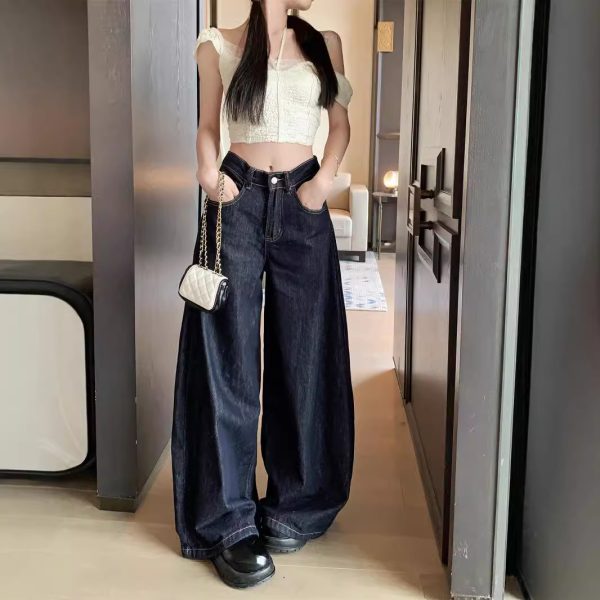 Women's American-style High Street Jeans Wide-leg Pants - Image 4