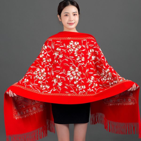 Scarf Shawl Cashmere Warm Cheongsam Outerwear - Image 3