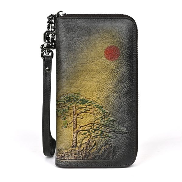 Women's Leather Wallet Long Rising Sun - Image 6