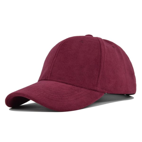 Suede Solid Color Soft Top Baseball Cap Simple Lambswool - Image 8