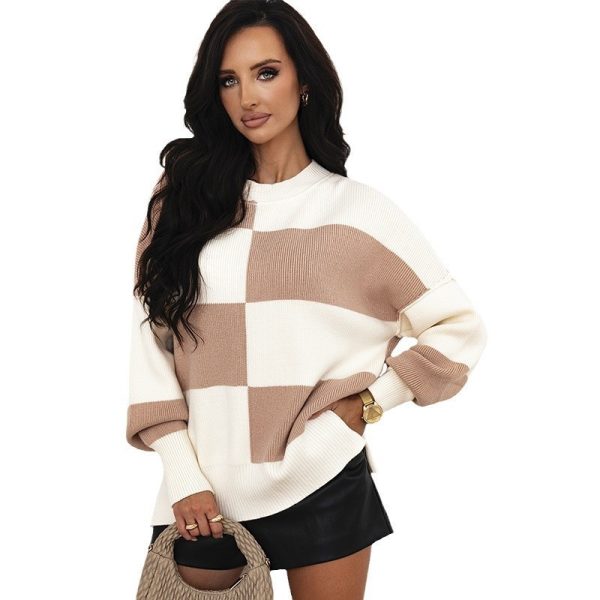 Female Loose Fit Loose Shoulder Knitted Pullover - Image 7