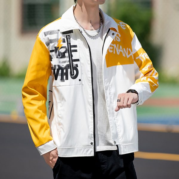 Men's Jacket Coat Loose Fashion Casual Handsome Young Top - Image 5