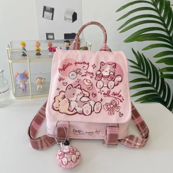 Lightweight And Large Capacity Cute Design Canvas Bag - Image 4