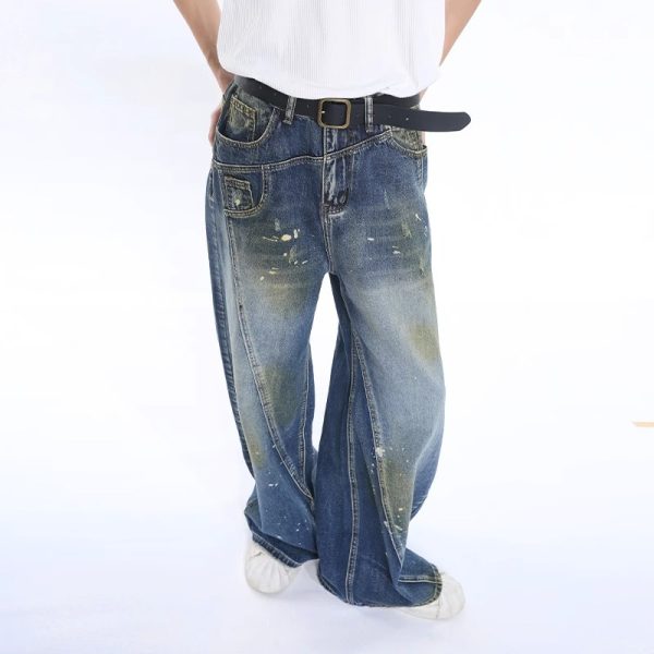 Fashion Brand Personalized Three-dimensional Cut Stitching Jeans Men - Image 2