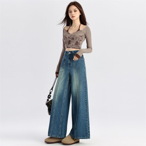 Sweet Cool High Waist Slimming And Wide Leg Jeans - Image 2