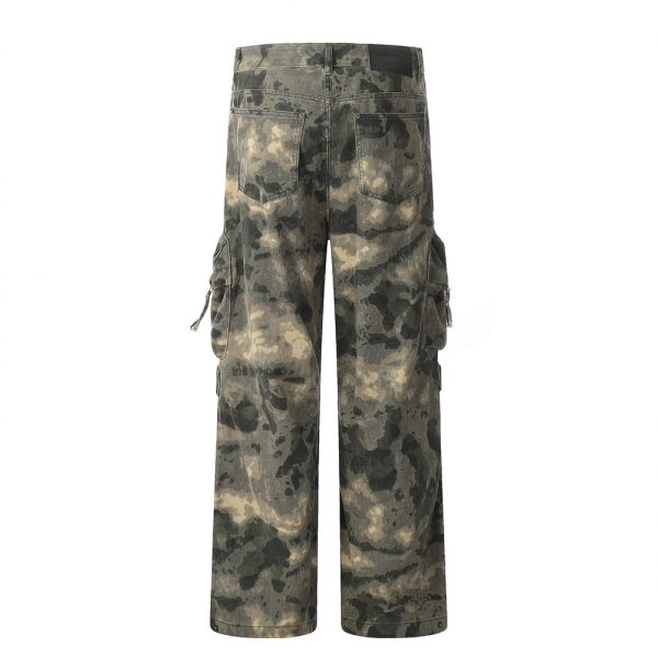 Mountain Outdoor Multi-pocket Workwear Tie-dye Camouflage Pants Men - Image 3