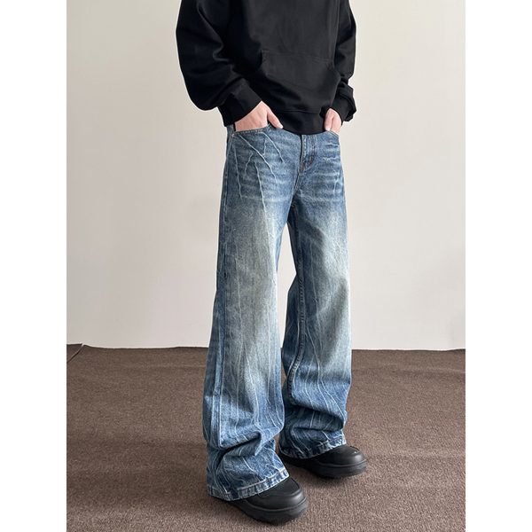 American Retro Lightning Blue Straight Jeans - Image 3