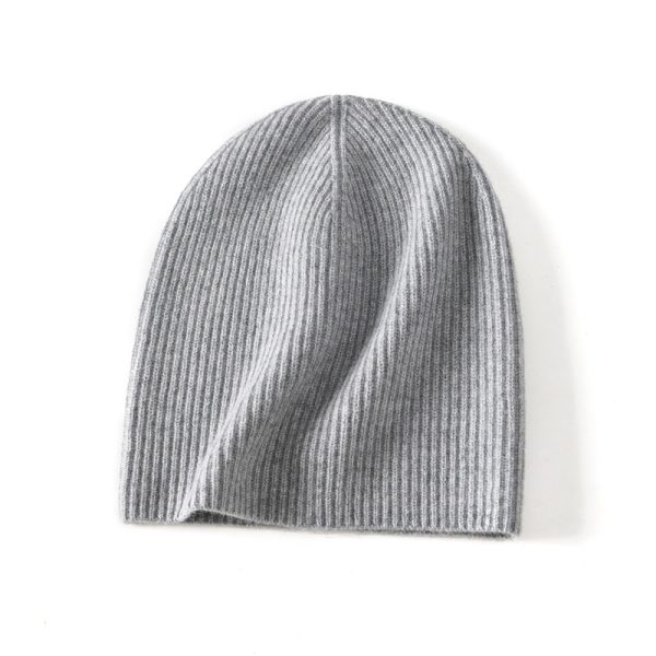 Pure Cashmere Knitted Wool Hat All-match Bag Cap Sleeve Cap All-match Casual Shopping Cashmere Hat - Image 5