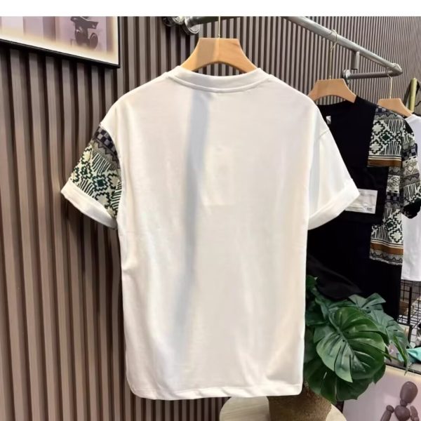 Men's T-shirt Summer New Work Clothes Style Color Matching Top - Image 3