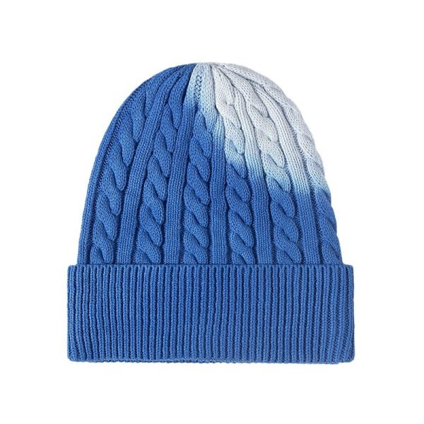 Outdoor Windproof Warm Fashion Tie-dyed Knitted Hat - Image 5