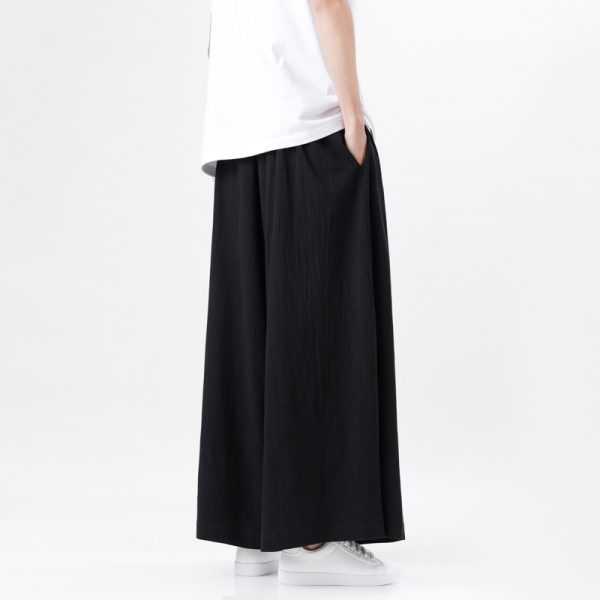 Cotton And Linen Plus Size Loose Trousers Men's Chinese Style - Image 3