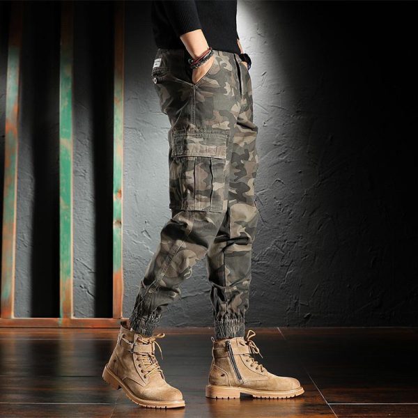 Men's Spring And Autumn Camouflage Loose Ankle Banded Working Pants - Image 2