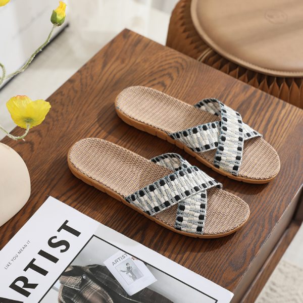 Couple Non-slip Cotton Linen Eva Soft Bottom Fashion Japan And South Korea Sandals - Image 2