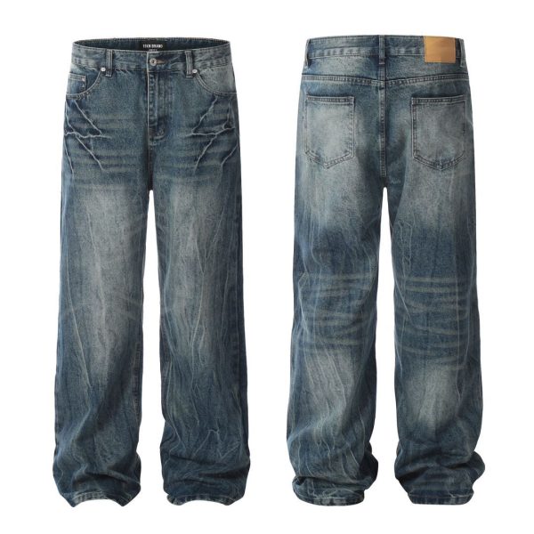 American Retro Lightning Blue Straight Jeans - Image 6