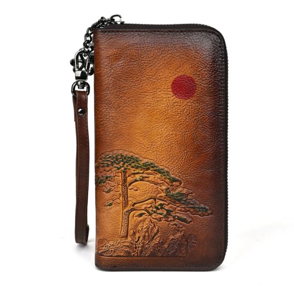 Women's Leather Wallet Long Rising Sun - Image 5