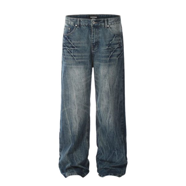 American Retro Lightning Blue Straight Jeans - Image 7