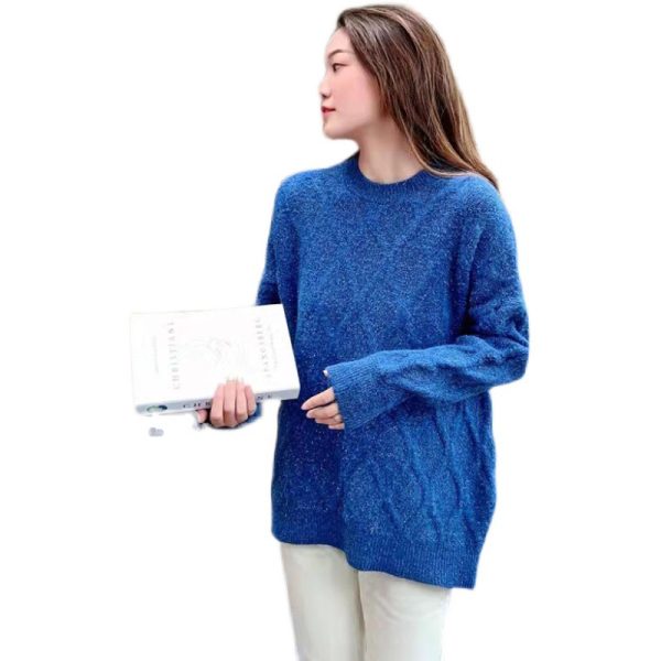 Thick Loose And Lazy Style Knitted Sweater - Image 4