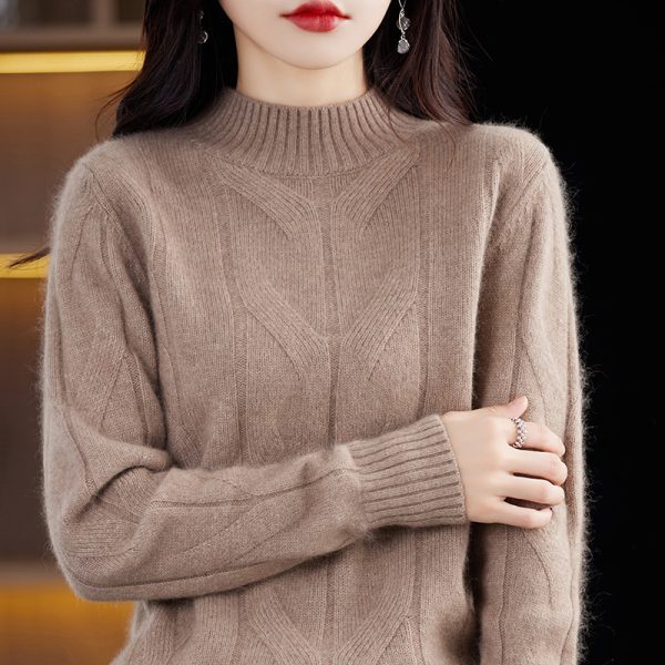 Women's Autumnwinter Fashion Knitted Top Bottoming Shirt - Image 4