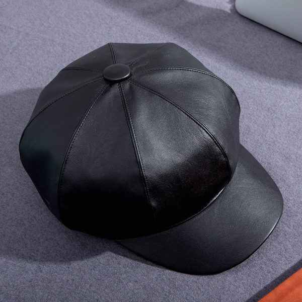 Temperament Korean Style Octagonal Pumpkin Hat Literary Style