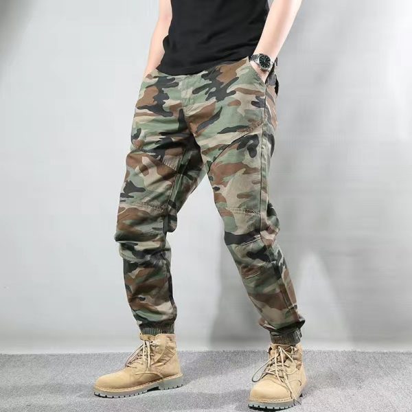 Men's Spring And Autumn Camouflage Loose Ankle Banded Working Pants - Image 8