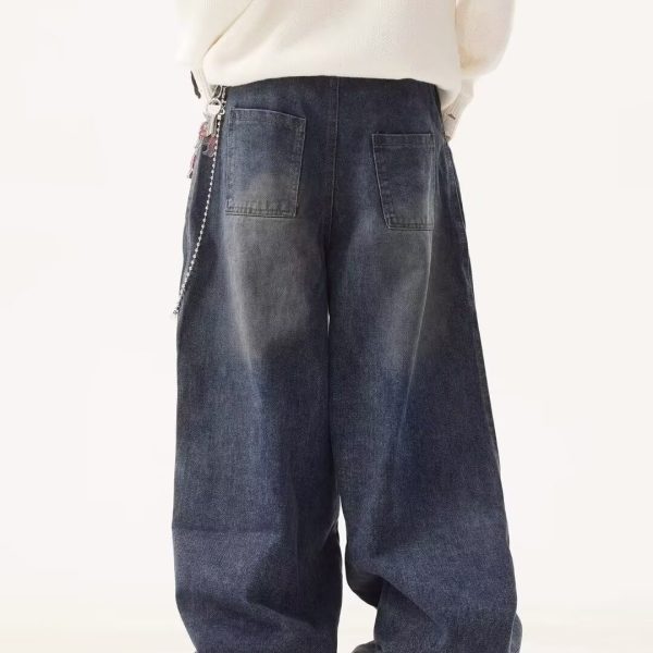 Men's High Street Loose Washed Machete Jeans - Image 6