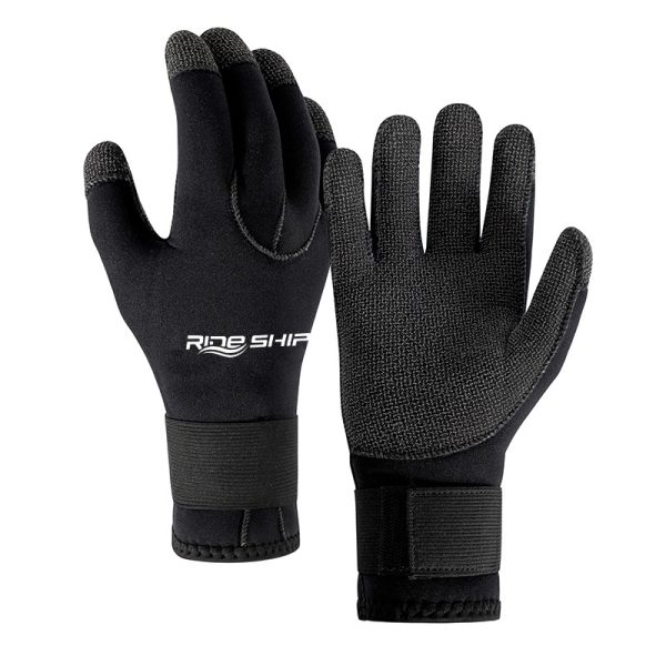 35MM Diving Mittens Wear-resistant Kevlar Titanium Coating Cold-proof Warm Non-slip Water Puncture-proof - Image 6