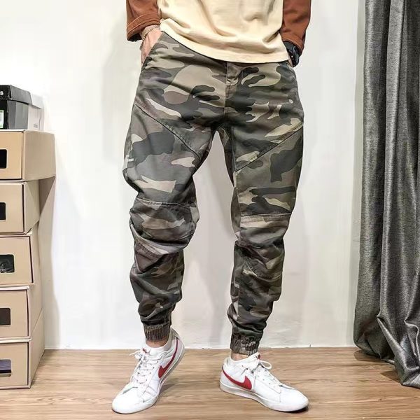 Men's Spring And Autumn Camouflage Loose Ankle Banded Working Pants - Image 7