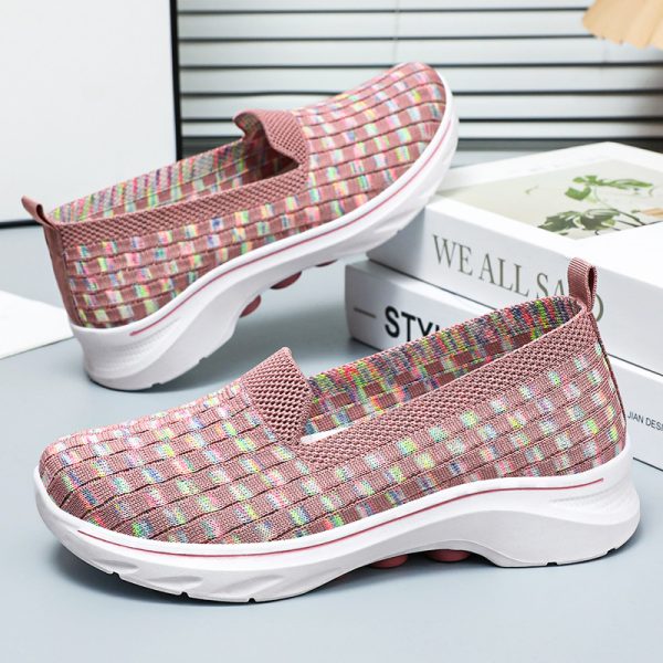 Fashion Colorblock Platform Casual Women's Breathable Shoes