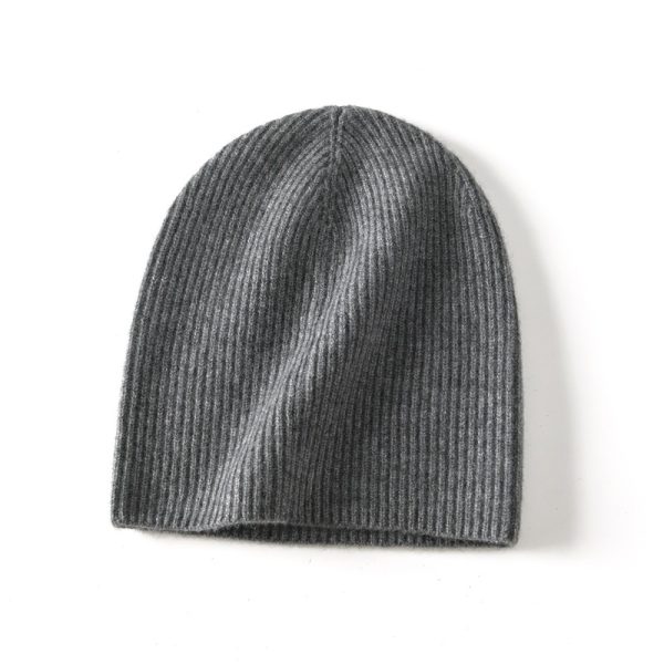 Pure Cashmere Knitted Wool Hat All-match Bag Cap Sleeve Cap All-match Casual Shopping Cashmere Hat - Image 6