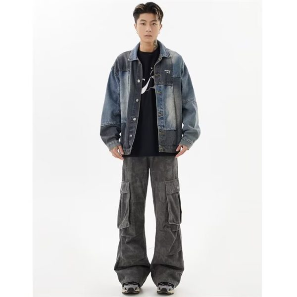 High Street Pu Shuai Camouflage Slacks Male Autumn Trousers - Image 3