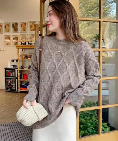 Thick Loose And Lazy Style Knitted Sweater