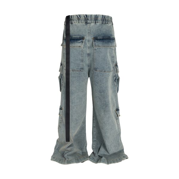 High Street RO Style Multi-pocket Workwear Mop Jeans - Image 5