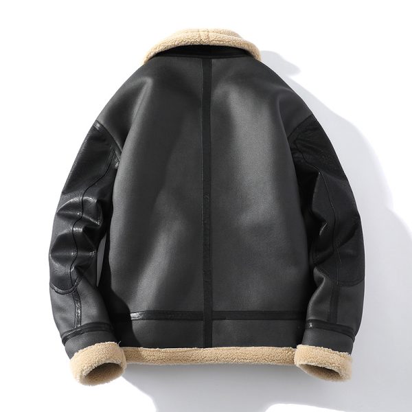 Winter Fleece-lined Thickened Short Sheepskin Leather Coat - Image 2