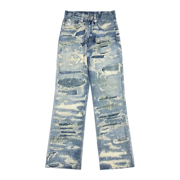 American Street Fashion Ripped Cool Loose Denim Trousers - Image 5