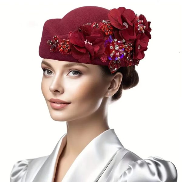 Retro British Felt Headscarf Soft Beret - Image 4