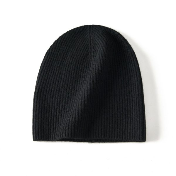 Pure Cashmere Knitted Wool Hat All-match Bag Cap Sleeve Cap All-match Casual Shopping Cashmere Hat - Image 7