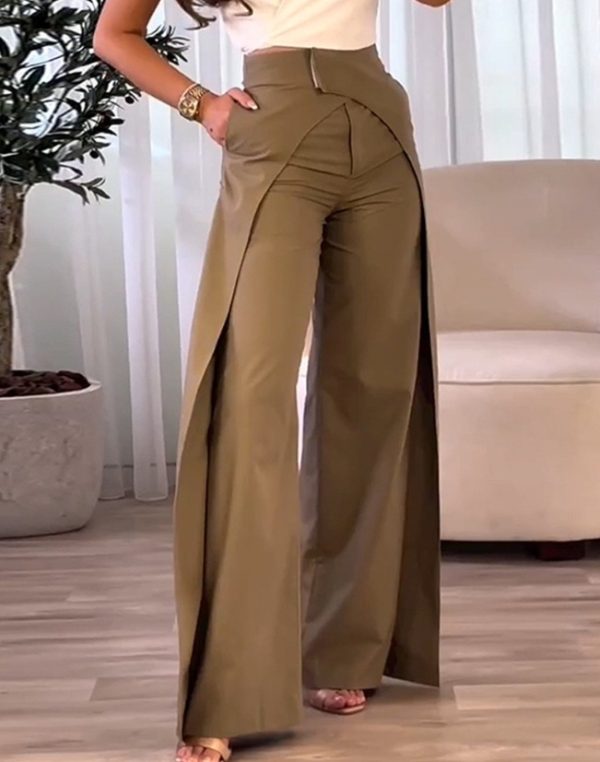 European And American Cross-design Casual Wide-leg Pants - Image 3